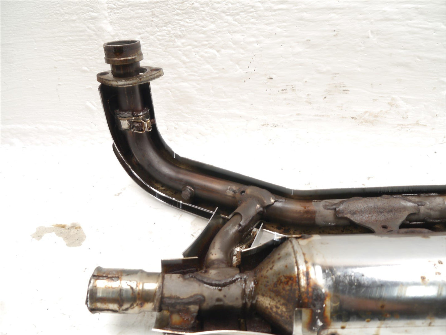 YAMAHA XVS 650 DRAGSTAR 1996-2007 REAR EXHAUST DOWNPIPE & LOWER SILENCER