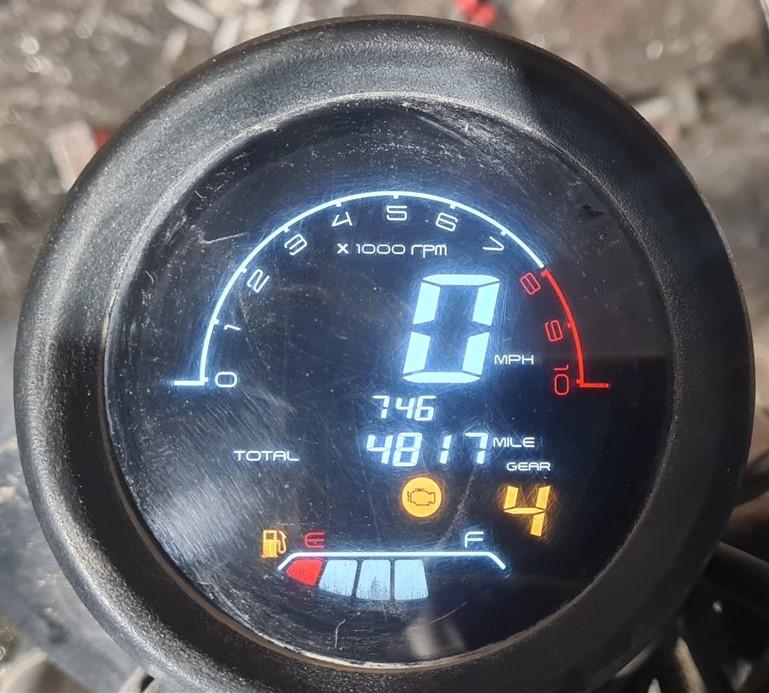 WK BIKES SCRAMBLER 125 CLOCKS SPEEDOMETER 4.8K